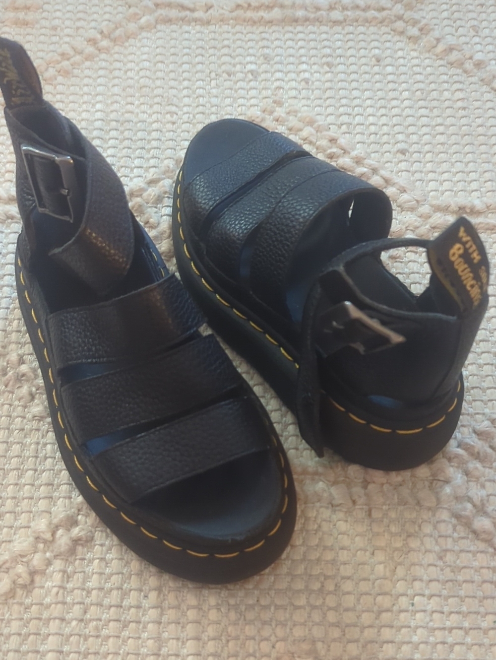 Dr. Martens 3-Strap Platform Sandals Black Size 5 | Worn Twice